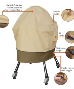 Classic Accessories Veranda Water-Resistant 18 Inch Kamado Ceramic BBQ Grill Cover 18"DIA x 40"H 24 61oBApUMuEL