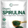 Micro Ingredients Organic Spirulina Powder, 16 Ounce, Raw Spirulina (Arthrospira Platensis), The Richest Sources of 70% Vegan Protein, Containers Minerals, Vitamins, Non-GMO & Non-Irradiation 4 61oCiY9jOmL