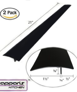 Capparis Kitchen Silicone Stove Counter Gap Cover, Easy Clean Heat Resistant Wide & Long Gap Filler, Seals Spills Between Counter, Stovetop, Oven, Washer & Dryer, Set of 2 (21 Inches, Black) 21 Inches 42 61oDlbhyoiL