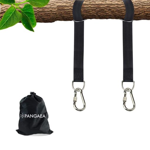 Tree Swing Hanging Straps Kit, Heavy Duty Holds 2200LBS 5FT Extra Long, with Safer Lock Snap Carabiners & Carry Pouch Bag 5 ft