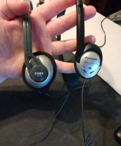 Panasonic Headphones, On-Ear Lightweight Earphones with XBS for Extra Bass and Clear, Natural Sound, 3.5mm Jack for Phones and Laptops, Work from Home - RP-HT21 (Black & Silver), 36 x 6.7 x 0.5 inches On Ear - No Mic 44 61oFMJcBldL