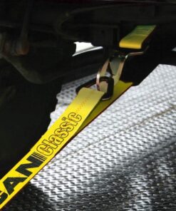 VULCAN Axle Tie Down Combo Strap Kit - 2 Inch - Classic Yellow - 3,300 Pound Safe Working Load Snap Hook, Classic Yellow (2 Pack) 12 61oFrc8K9qL