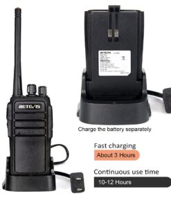 Case of 5,Retevis RT21 Walkie Talkies for Adults Long Range, Handfree Rugged Two Way Radio with Earpiece for Commercial Construction Warehouse Security 2 Way Radios Black 13 61oGkBBz9ES 1