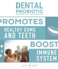 Replenish the Good Dental Probiotic | Vegan Supplements w/BLIS K12 & M18 | Boosts Oral Health | Fights Bad Breath (Halitosis), Tooth Decay, Strep Throat | 60 Sugar-Free Chewable Tablets (Mint Flavor) 60 Count (Pack of 1) 18 61oJjAP8bLL