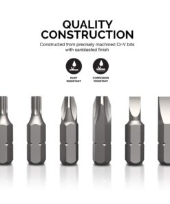 NEIKO 10048A Security Bit Set 100-Piece Set Cr-V Steel 1/4-inch Adapters Phillips Slotted Hex Torx Star Tamperproof Pozi Square Spanner Torque Tri-Wing Clutch Spline Screwdriver Bit 100 Piece 24 61oKGotEzBL