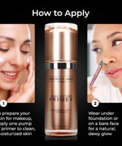 Monica Ann Beauty Dual-Action Face Primer - 30 mL | Hydrating Makeup Primer With Vitamin C & Hyaluronic Acid | Smoothing Translucent Matte Pore Minimizer | Foundation Primer For Any Skin Tone 1.01 Fl Oz (Pack of 1) 20 61oKS1Iw8sL