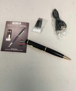 fabquality 1080P Spy Hidden Camera 2023 Pen No WiFi Indoor Home Security Camera Outdoor Inc 16GB SD Card + 5 Inks + SD Card Reader + USB Reader Small Compact Secret Monitor Nanny Cam 38 61oM7bHYUL