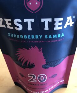 Zest 150mg High Caffeine Energy Leaf Blend - Blue Lady Black Tea - 20 Pack Bag - Hot or Iced - All Natural Strong Flavored Healthy Coffee Alternative Highly Caffeinated Substitute - Perfect for Keto 20 Count (Pack of 1) 39 61oMO55l84L