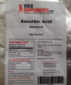BULKSUPPLEMENTS.COM Ascorbic Acid Powder - Vitamin C Powder, Pure Vitamin C Ascorbic Acid, 1000mg Vitamin C - Powdered Vitamin C, Food Grade & Gluten Free - 1000mg per Serving, 1kg (2.2 lbs) 2.2 Pound (Pack of 1) 44 61oREnG9ZkL