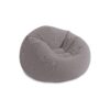 INTEX 68579EP Beanless Bag Inflatable Lounge Chair: Corduroy Textured Flocking – Durable Vinyl – Folds Compactly – 220lb Weight Capacity – 45" x 45" x 28",Grey 57 61oRRP BKnL