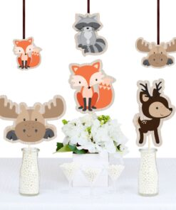 Woodland Creatures - Animal Shaped Decorations DIY Baby Shower or Birthday Party Essentials - Set of 20 22 61oRVuM8FJL