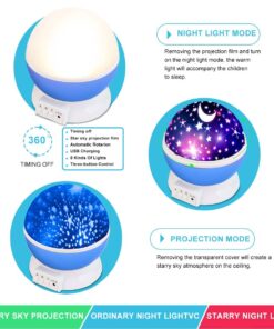 MOKOQI Star Projector, Night Light Lamp Fun Birthday Gifts for 1-4-6-14 Year Old Girls and Boys Kids Bedroom Decor -Blue Blue 29 61oRbcmVckL