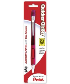 Pentel Quicker Clicker Automatic Pencil, 0.9mm, Transparent Burgundy Barrel, 1 Pack (PD349BP-K6)