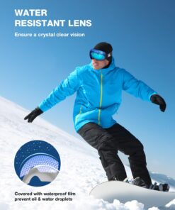 ZIONOR X4 Ski Goggles Magnetic Lens - Snowboard Snow Goggles for Men Women Adult A0 Vlt 13.67% Blue Lens Blue Frame 54 61oSk2qneqL