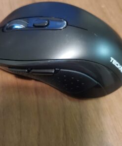 TECKNET Bluetooth Mouse, Wireless Mouse for Laptop 2-in-1(Bluetooth 5.0/3.0+2.4Ghz) Computer Mouse, Portable Ergonomic PC Wireless Mouse with USB Receiver, Compatible with MacBook Pro Air Chromebook Black 35 61oTgAeQbL