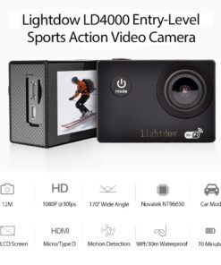Alternative view of Lightdow LD4000 Sports Action Camera HD Waterproof DV Camcorder (Black) Black