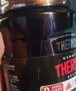 THERMOS Stainless King Vacuum-Insulated Food Jar with Spoon, 16 Ounce, Midnight Blue Red 46 61oVDbJQSbL