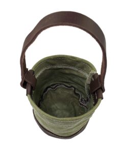 Waxed Canvas Leather Bottom Tool Bucket for Work/Camping/Fishing Organizer Handmade by Hide & Drink 9 61oVFwISf9L