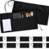 Utopia Wear 3 Pockets Waist Apron [Pack of 12], Server Waitress Short Apron for Women Men, Kitchen, Restaurant and Crafting 24x12 Inch (12-Pack) Black