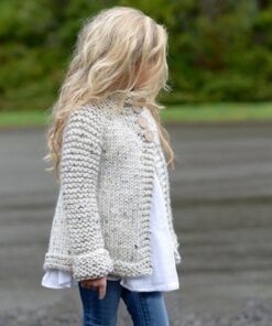 Sunbona Toddler Baby Girls Cute Autumn Button Knitted Sweater Cardigan Warm Thick Coat Clothes 6 Years Beige 8 61oX76nKeUL