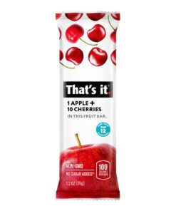 Alternative view of That's it. Apple + Cherry 100% Natural Real Fruit Bar, Best High Fiber Vegan, Gluten Free Healthy Snack, Paleo for Children & Adults, Non GMO No Sugar Added, No Preservatives Energy Food (12 Pack) 12 Count (Pack of 1)