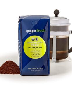 Amazon Fresh Organic Fair Trade Peru Ground Coffee, Medium Roast, 12 Ounce (Pack of 3) Organic Fair Trade Peru, Medium Roast 12 Ounce (Pack of 3) 8 61oYaZNrbAL