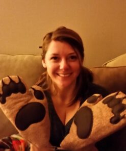 Genuine Fred Bear Hands Oven Mitts - Quality Cotton with Heat Resistant Silicone - Fun & Function Kitchen Gadgets - Funny White Elephant Gift - Great Gift for Home Cooks, Bakers, & Animal Lovers - 36 61oZJzYjBjL