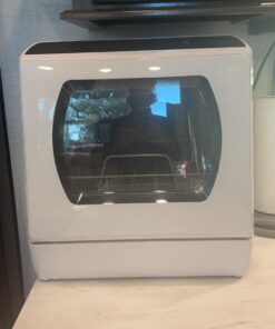 Hermitlux Countertop Dishwasher, 5 Washing Programs Portable Dishwasher With 5-Liter Built-in Water Tank For Glass Door 50 61oZuMJZDvL