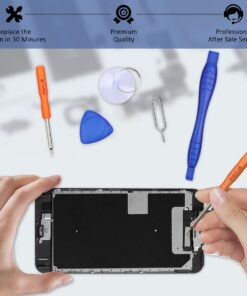 Yodoit for iPhone 6s Plus Screen Replacement Touch LCD Display Digitizer Glass Full Assembly Camera Home Button Proximity Sensor Earpiece Speaker + Tool 5.5 inches (Black) Black iPhone 6s Plus - Black 23 61oaR7BtSJS