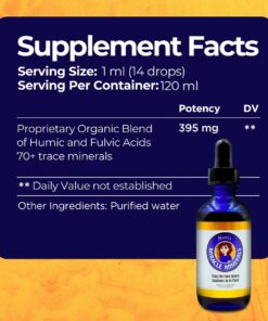 Dirobi Mimi's Miracle Minerals, Fulvic Acid and Humic Acid Trace Mineral Blend, Liquid Drop Supplement, Over 70 Vital Organic Ionic Minerals, Similar Benefits to Shilajit (2 oz 60 Day Supply) 2 Fl Oz (Pack of 1) 14 61odH76RIXL