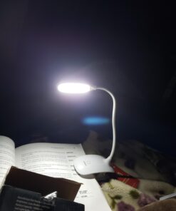 Raniaco Led Clip Reading Book Light Daylight 16 LEDs USB Rechargeable Reading Lamp-3 Brightness,Touch Switch Bedside Book Light with Good Eye Protection Brightness (White) 31 61odR6jypL