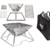 Quick Grill Medium: Original Folding Charcoal BBQ Grill Made from Stainless Steel/Carrying Bag for Backpacking Included / 37 61odTTkWKDL