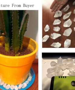 JIC Gem 2 lbs Natural Clear Quartz Crystal Point 2inch Big Size About 20pcs up for Healing and Gift Use 2 Pound (Pack of 1) 37 61ofIGeisEL