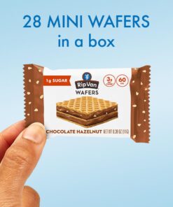 Alternative view of Rip Van Chocolate Hazelnut Mini Wafer Cookies - Healthy Low Sugar Snacks - 28 Count