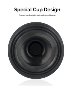 NEIKO 60166A Toilet Plunger with Patented All-Angle Design, Heavy-Duty Toilet Bowl Plunger with Aluminum Handle, Bathroom Necessity , Black, 1-Pack 1 Piece 26 61ohTqB5RuL