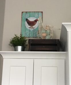 Barnyard Designs 'Farm Fresh Free Range Eggs' Retro Vintage Metal Tin Bar Sign, Decorative Wall Art Signage, Primitive Farmhouse Country Kitchen Home Décor, 10" x 13" Eggs Hen 34 61ojoSawFzL