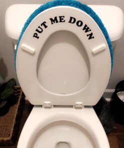 Sticker Connection | Put Me Down Toilet Sticker Vinyl Decal | Funny Kids Potty Training Monster Waterproof, Easy to Clean, Matte Black Finish | 2.5"x6" (Black) 18 61ol0FM8U7L