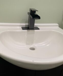 BWE Oil Rubbed Bronze Bathroom Faucet Modern Waterfall for Sink 1 Hole or 3 Hole Rustic Bath Vanity Faucets Single Handle Mixer Tap with Supply Lines 49 61omSDFXW0L