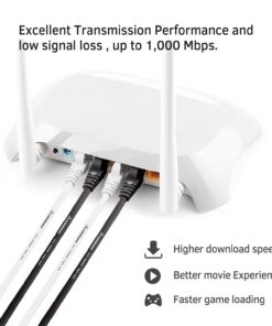 Cat 6 Ethernet Cable 100 ft, Indoor&Outdoor, High Speed 10Gbps Flat Internet Network Cable, Cat6 Ethernet Patch Cable Long, White Computer LAN Cable with Free Clips & Straps for Router, Modem, PS4/5 100ft 15 61opq3G5QcL