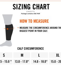 Mava Sports Calf Sleeves Compression (Pair), Leg Compression Calf Sleeve for Runners, for Men & Women, Unisex Black X-Large 13 61oqfdmvy L