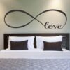 Picniva Wall Stickers Bedroom Decor Infinity Symbol Word Love Vinyl Art Decal 7'' X 22'' Black 78 61oryynktRL