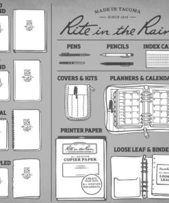 Rite In The Rain Weatherproof Top Spiral Notebook, 4" x 6", Green Cover, Universal Pattern, 3 Pack (No. 946-3) 19 61osj K QQL