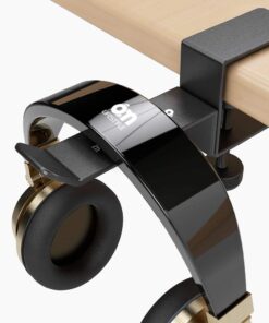 Alternative view of 6amLifestyle Headphone Headset Holder Hanger, Universal Metal Gaming Headphones Stand Mount Under Desk Hook Clip with Adjustable Clamp for All Headsets, Black Normal