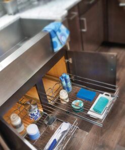 Rev-A-Shelf - 5WB1-1822-CR - 18 in. W x 22 in. D Base Cabinet Pull-Out Chrome Wire Basket 18 Inch 32 61ovP38eGjL