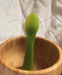 Olababy 100% Silicone Soft-Tip Training Spoon for Baby Led Weaning 2pack Training Spoon Set Lime / Kale 38 61owf eRRL