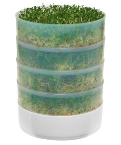 Alternative view of Kitchen Crop 4 Kitchen Sprouter VKP1014 with 6" Diameter Trays, 1 Oz Alfalfa Seeds, clear