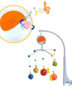 Fisca Baby Musical Crib Mobile, Infant Bed Decoration Toy Hanging Rotating Bell with Melodies Dual Purpose (Mobile & Bath Toy) 24 61oxbYWK0KL 1