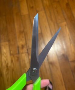 Amazon Basics Multipurpose, Comfort Grip, PVD Coated, Stainless Steel Office Scissors, 3-Pack, Purple, Green & Gray 28 61oyhE5 f7L