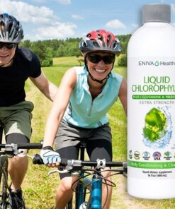 Eniva Health Liquid Chlorophyll Super Greens | 24K MG with Prebiotic & L-Glutamine | Mint Flavor | Skin, Immunity, Energy, Detox, Gut Health | Vegan, Gluten & Alcohol-Free | 48 Servings | USA Made 14 61ozKBHPEL