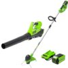 Greenworks 40V Cordless String Trimmer and Leaf Blower Combo Kit, 2.0Ah Battery and Charger Included 12" Trimmer + Blower (2.0Ah) 4 61ozSyuzbqL